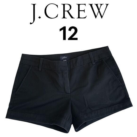 J.Crew Navy Blue Cotton 3” Stretch Chino Shorts - Size 12 - Picture 1 of 11